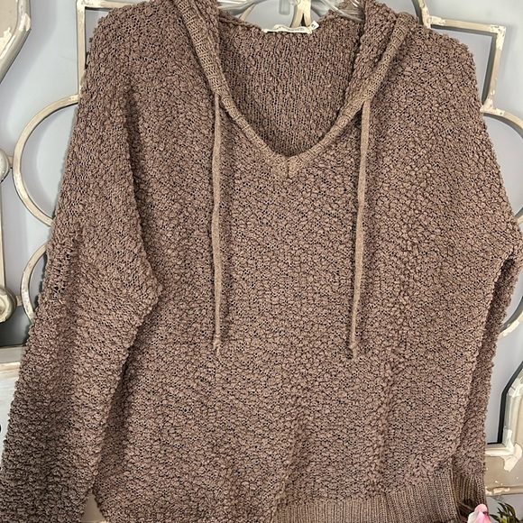 Chunky Brown Sweater B Original Boutique Roomy Comfy Womens Small Medium Hoodie - Picture 2 of 11